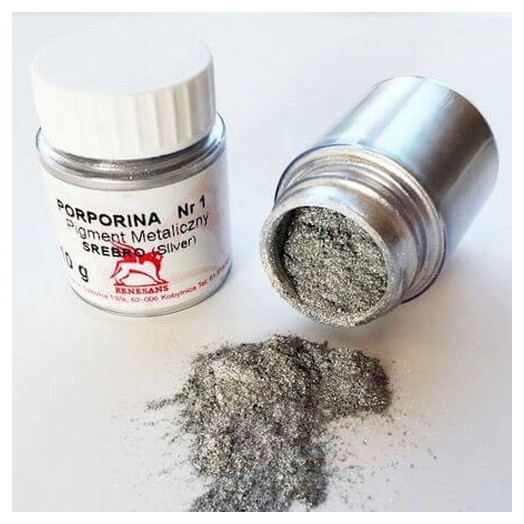 Μεταλλική σκόνη πορπορίνα - Silver 10gr