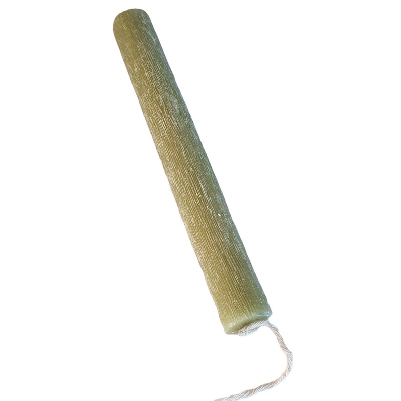 Λαμπάδα κερί αρωματική στρογγυλή σαγρέ 23x2,6cm, Λαδί