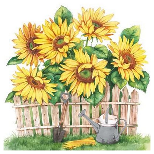 Χαρτοπετσέτα για Decoupage Garden Of Sunflowers, 1τεμ