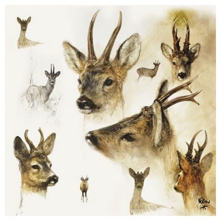 Χαρτοπετσέτα για Decoupage, Portraits Of Deer, 1 τεμ