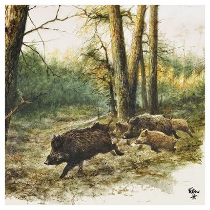 Χαρτοπετσέτα για Decoupage, Wild Boars In The Woods, 1 τεμ