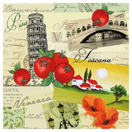 Χαρτοπετσέτα για Decoupage, Collage Italia 1 τεμ