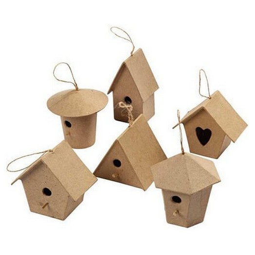 Mini Bird Houses, 7 cm, 6 τεμ.