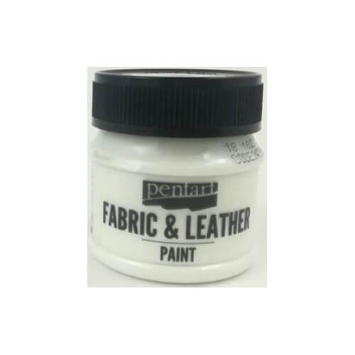 Fabric and leather paint 50 ml Pentart -Χρώμα για ύφασμα και δέρμα, Λευκό