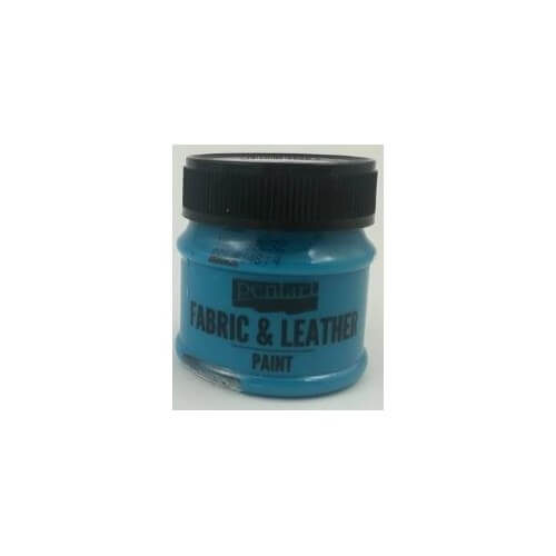 Fabric and leather paint 50 ml, Pentart -Χρώμα για ύφασμα και δέρμα, Turquoise Blue