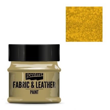 Fabric and leather paint 50 ml, Pentart -Χρώμα για ύφασμα και δέρμα, Glittering Gold