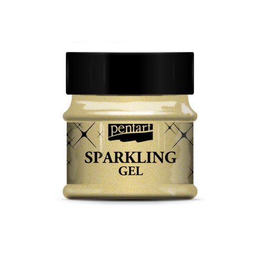 Sparkling gel (ιριδίζουσα πάστα) 50 ml, Pentart, Transparent Silver