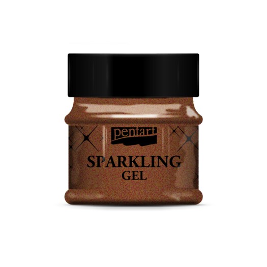 Sparkling gel (ιριδίζουσα πάστα) 50 ml, Pentart, Brown Gold