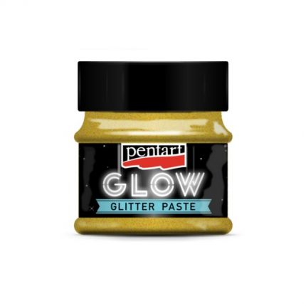 Glow glitter paste (φωσφορίζουσα πάστα) 50 ml, Pentart, Gold