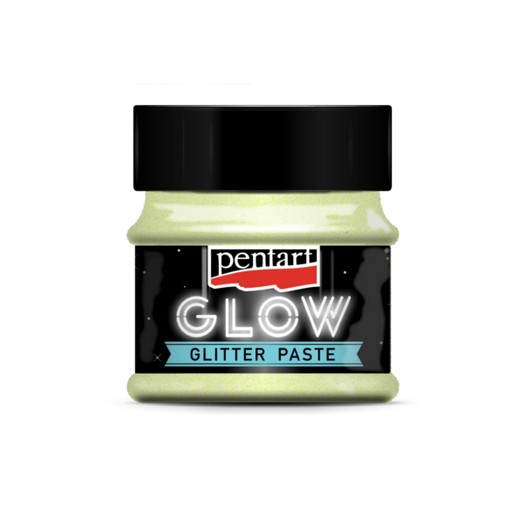 Glow glitter paste (φωσφορίζουσα πάστα) 50 ml, Pentart, Rainbow Blue