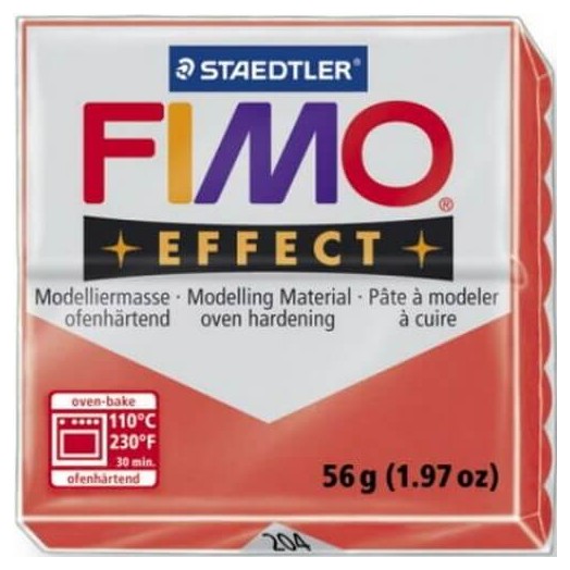 Fimo Effect 56gr Transparent Red