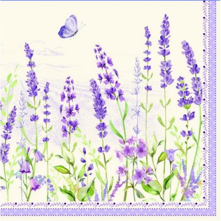 Χαρτοπετσέτα για Decoupage, Lavender field, 1τεμ