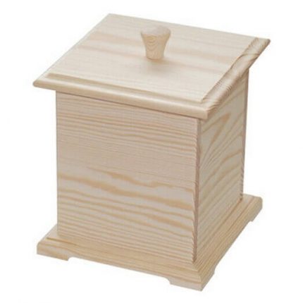 Κουτί ξύλινο για καφέ-ζάχαρη,14,5 x 14,5xY 18,7cm