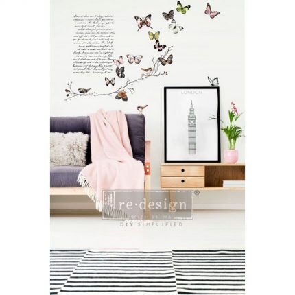 Χαρτί Decor Transfer Prima Re-Design, Parisian Butterflies, 4 σχέδια