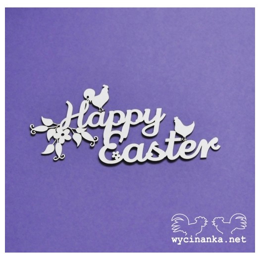 Διακοσμητικό Chipboard, Happy Easter