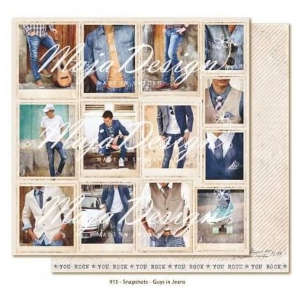 Χαρτί Scrapbooking Maja Collection,Denim & Friends - Snapshots - Guys in Jeans, διπλής όψης