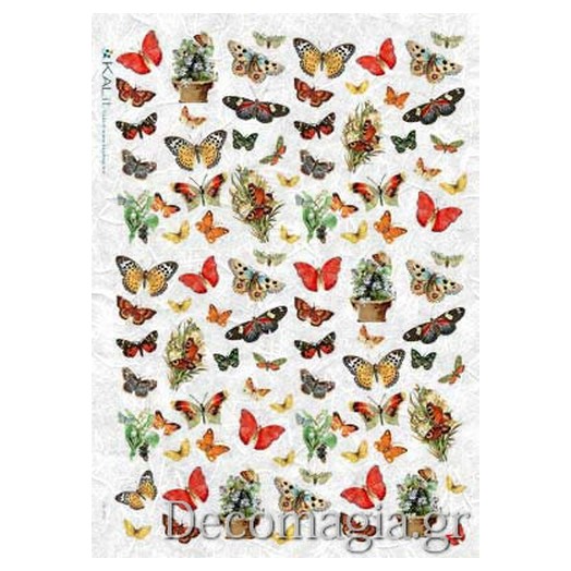 Ριζόχαρτο PaperD για Decoupage Πεταλούδες 32Χ45cm - ANIMALS-0027