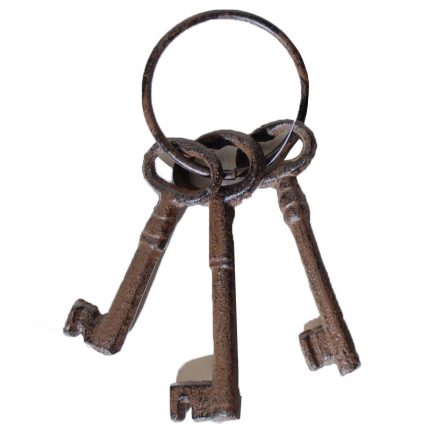 Κλειδιά σιδερένια Vintage Set σε κρίκο 3τεμ, 9-11cm