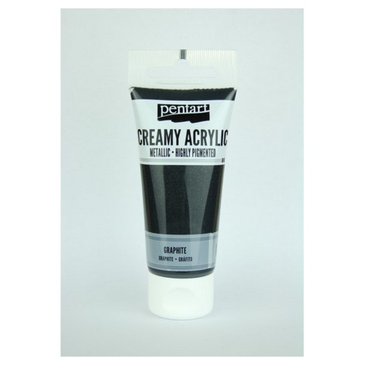 Χρώμα ακρυλικό Creamy 60ml Pentart - Metallic Graphite