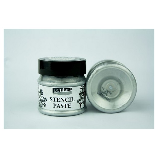 Πάστα για στένσιλ περλέ Pentart 50ml - Silver