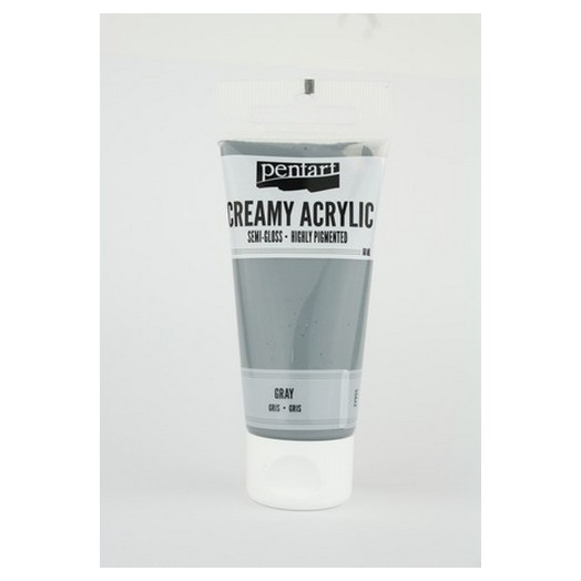 Χρώμα ακρυλικό Creamy Semi-Gloss 60ml Pentart - Γκρί