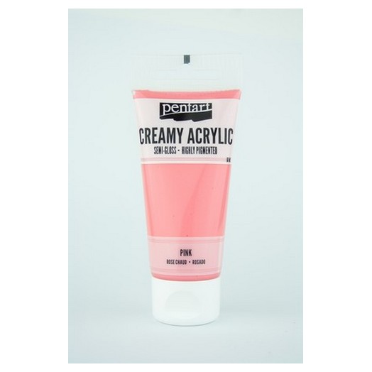 Χρώμα ακρυλικό Creamy Semi-Gloss 60ml Pentart - Pink