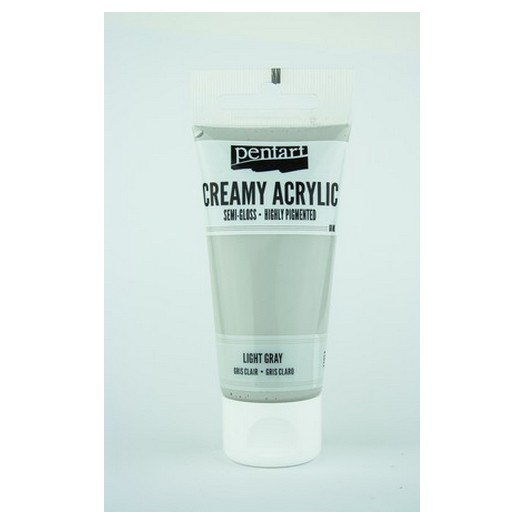 Χρώμα ακρυλικό Creamy Semi-Gloss 60ml Pentart - Light Gray