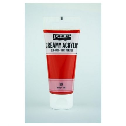 Χρώμα ακρυλικό Creamy Semi-Gloss 60ml Pentart - Κόκκινο