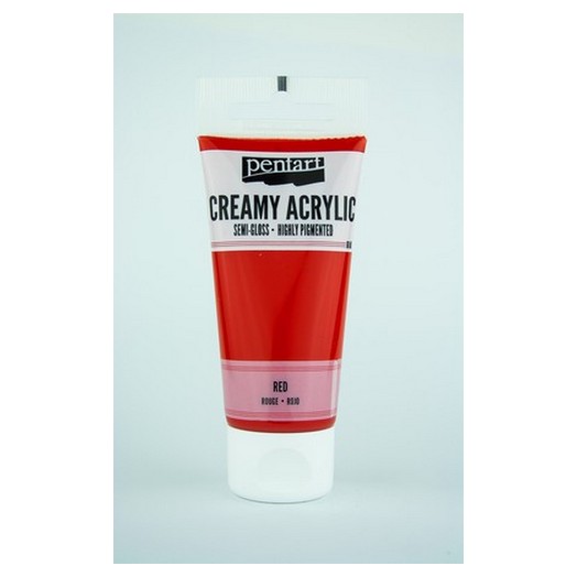 Χρώμα ακρυλικό Creamy Semi-Gloss 60ml Pentart - Κόκκινο