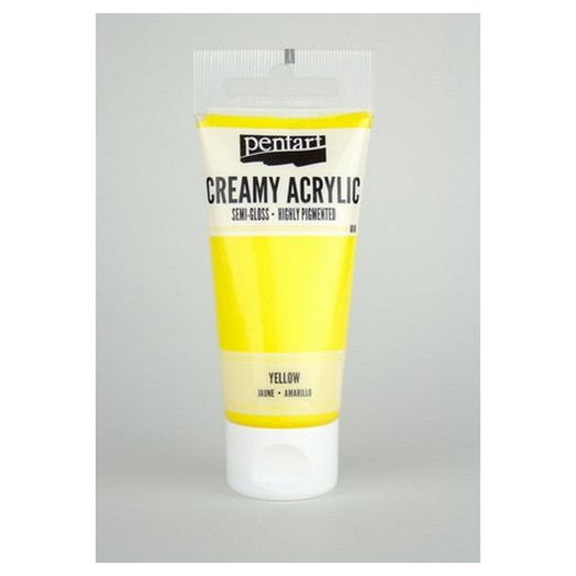 Χρώμα ακρυλικό Creamy Semi-Gloss 60ml Pentart - Κίτρινο