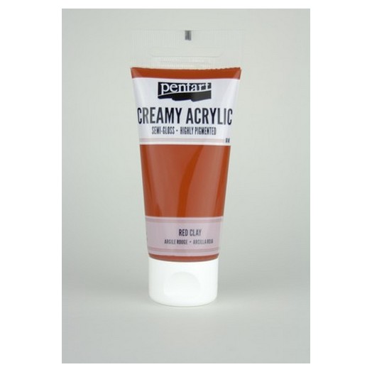 Χρώμα ακρυλικό Creamy Semi-Gloss 60ml Pentart - Red clay