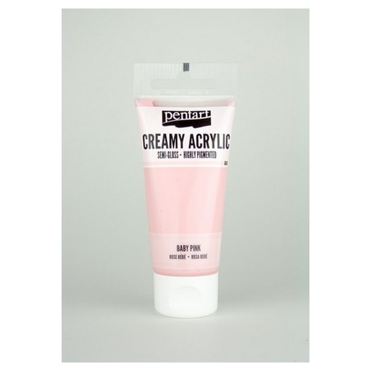 Χρώμα ακρυλικό Creamy Semi-Gloss 60ml Pentart - Baby Pink
