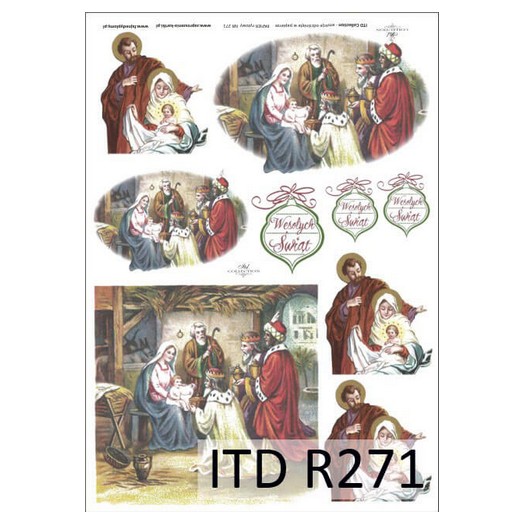 Ριζόχαρτο ITD, 21x29cm, Η γέννηση του Χριστού, R271