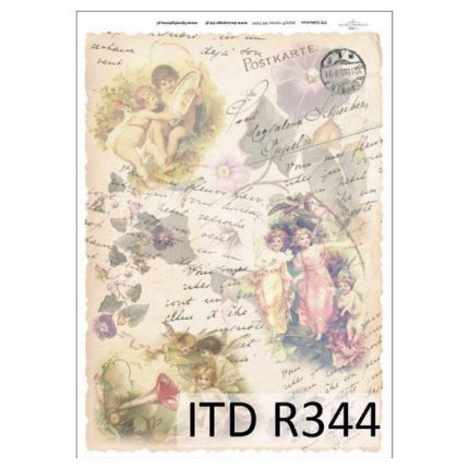Ριζόχαρτο ITD, 21x29cm, Καλλιγραφικά γράμματα και αγγελάκια, R344
