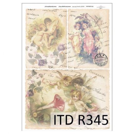 Ριζόχαρτο ITD, 21x29cm, Καλλιγραφικά γράμματα και αγγελάκια, R345