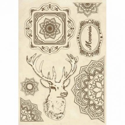 Ξυλάκια διακοσμητικά A5, Stamperia, Cosmos deer