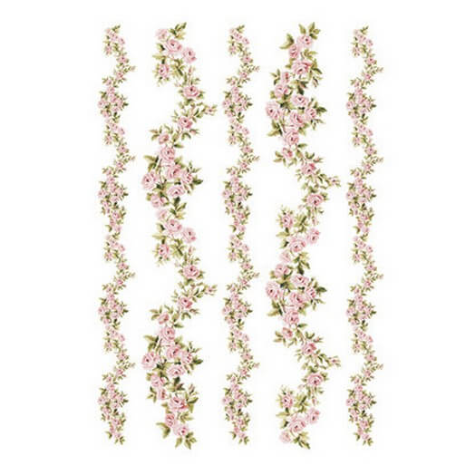 Ριζόχαρτο Calambour λουλούδια γιρλάντες 35Χ50cm