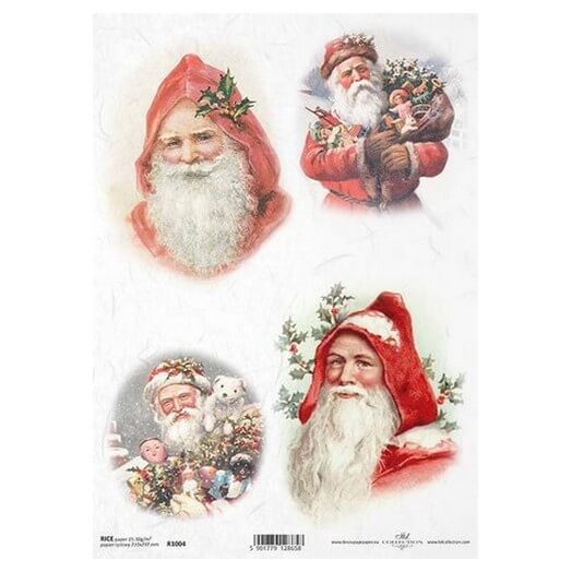 Ριζόχαρτο ITD Χριστουγεννιάτικο, Άγιος Βασίλης πορτρέτο, 21x29cm