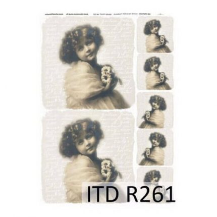Ριζόχαρτο ITD, 21x29cm, Vintage Κορίτσι, R261