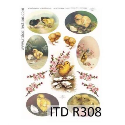 Ριζόχαρτο Πασχαλινό ITD, 21x29cm, Σχέδια για αυγά, R308