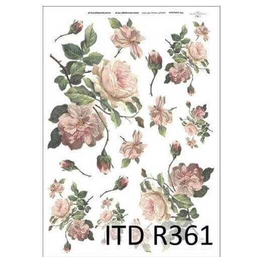 Ριζόχαρτο ITD, 21x29cm, Παστέλ τριαντάφυλλα, R361