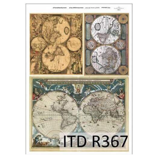 Ριζόχαρτο ITD, 21x29cm, Χάρτης vintage, R367