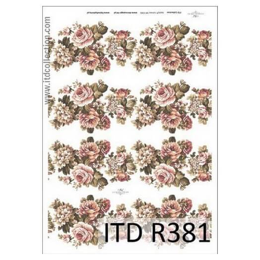 Ριζόχαρτο ITD, 21x29cm, Λουλούδια, R381