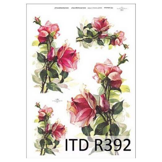 Ριζόχαρτο ITD, 21x29cm, Μπουκέτα Λουλούδια, R392