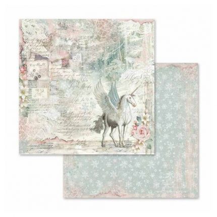 Χαρτί scrapbooking διπλής όψης 30x30cm Stamperia,  Unicorn Fantasy