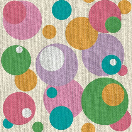 Χαρτοπετσέτα για Decoupage χρωματιστοί κύκλοι, 1τεμ.