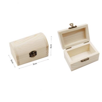 Κουτί ξύλινο για μπομπονιέρα καμπυλωτό καπάκι 10x6,5x7cm