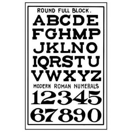 Σφραγίδα HD 7x11cm Alphabet & Numbers, Stamperia