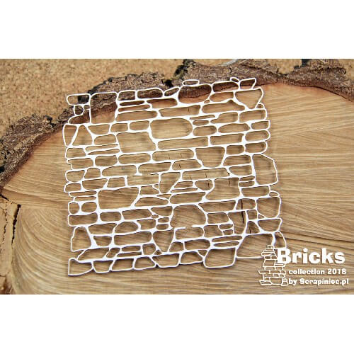 Διακοσμητικό Chipboard, Bricks Big Wall 14x14 cm