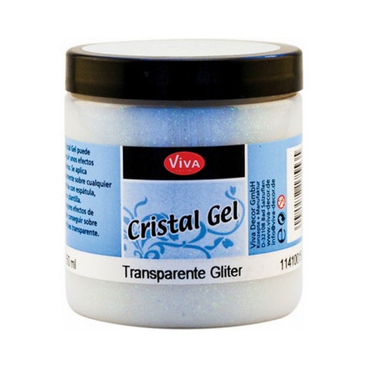 Krystal Gel VIVA DECOR Transparent(Διάφανο)με Glitter 250ml